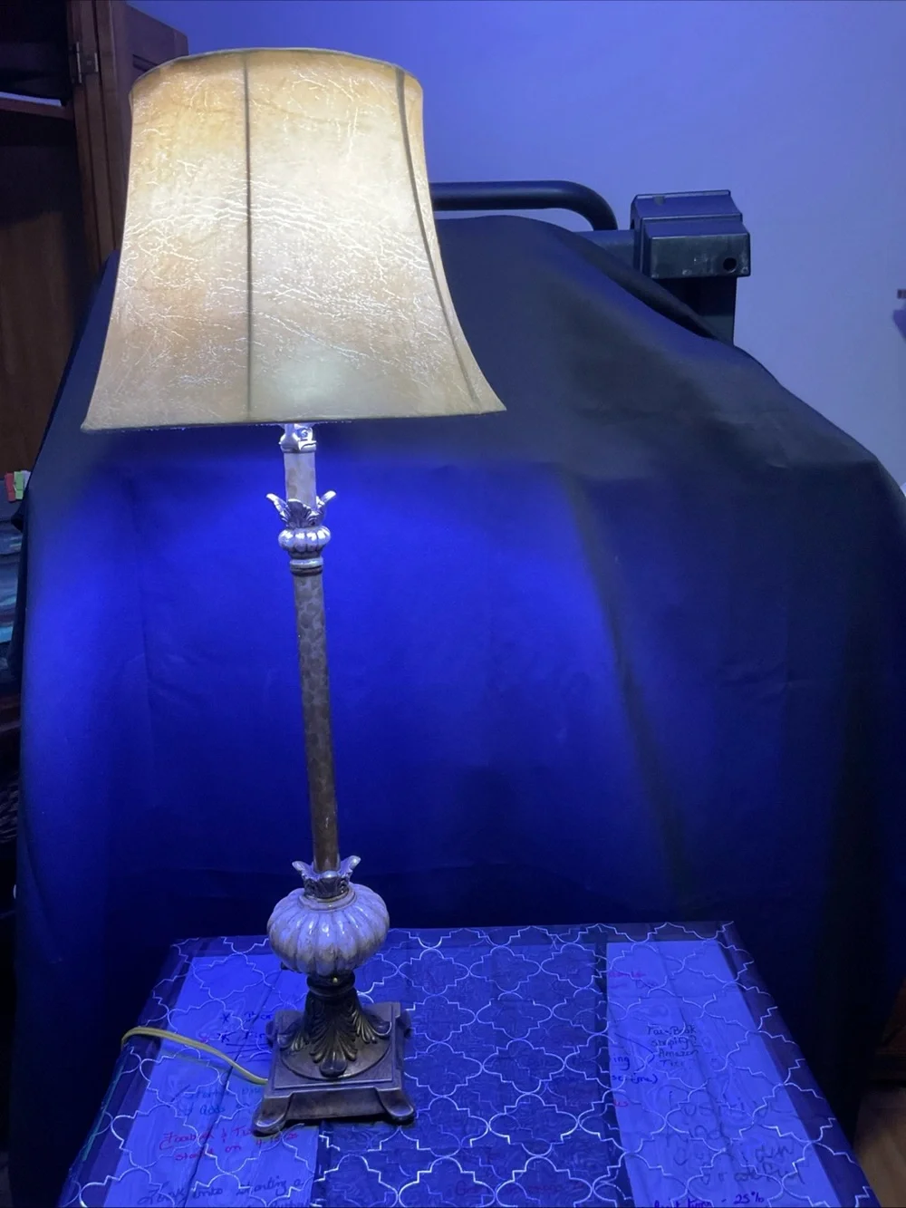Classic Brass Table Lamp with Cream Shade
